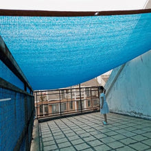 Heavy Duty 80% Sun Shade Cloth - Blue Sunshade Netting with Grommets for Garden, Pergola, Greenhouse - Outdoor Sunblock Mesh Tarp (5x10ft, 15x60ft, 20x20ft, 30x35ft, 45x55ft, 25x50ft)