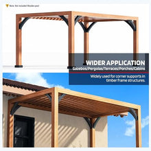 LQSYBHD Arc 45 Degree Angle Support Bracket Pergola Accessories for Gazebos Decks Porches Log Cabins Angle Corner Braces Inside Joint Heavy Duty Corner Brace Support(Size:8pcs)
