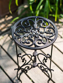 Plant Stand Heavy Duty Cast Iron Potted Plant Stand Vintage Rustic Style Metal Planter Stand Garden Pots Container Supports