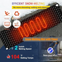 ZRUTIMI Electric Heating Snow-Melting Pads, Anti-Slip Heating Outdoor Pads, Used for Snow Removal in Winter(60x400cm/23.6x158in)