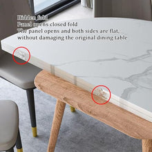 ZDJZMGZ Large 43.3" Foldable Round Table Top - Portable Two-Fold Design, Ideal for Temporary Use, Easy Storage, Perfect for Events, Dining, and Outdoor Gatherings - Table Top Onl