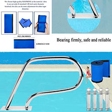 Pool Handrails Swimming Pool Safety Hand Rail, Stair Pool Hand Rail Rated 250Lbs Load Capacity, Pool Handrail with Blue Grip Cover, Screws/32 * 39 inch ()