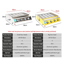 Super Grills 4 Burner Stainless Steel Table Top Gas Barbecue BBQ Grill with Grease Tray Portable and Cast Iron Grill, Uniform Heat Distribution, for Outdoor, Tabletop, Kitchen,Silver,58x55x20cm