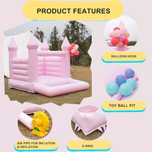 Blatesic Inflatable Bounce House with Ball Pit and Blower Pink