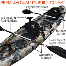 BKC TK181 Angler Tandem Fishing Kayak GreenCamo