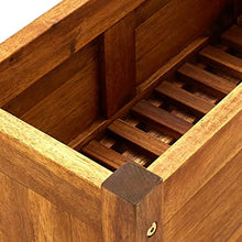 HYUWANGYU Garden Raised Bed Acacia Wood 19.7"x9.8"x9.8",Pots & Planters-9.68lbs,Non-Slip