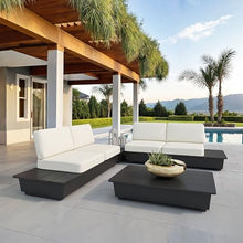 Zuo Tien LHF Loveseat Beige, Beige Sofa, Modern Style, Patio Furniture, Outdoor Fabric, Seats up to 2, Aluminum, Outdoor Living, 78.7" W x 32.5" D x 33.5" H, Non-Stackable