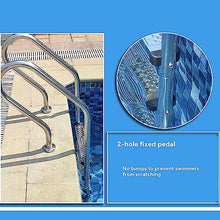 Inground Pool Ladder Stainless Steel Swimming Pool Ladder Steps Max Load 200kg Embedded Installation Anti-Rust Handrail
