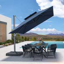 OROTLECT 10' X 13' Cantilever Patio Umbrella Outdoor Umbrella With 330lbs Base Large Rectangular WIndproof Offset Umbrella,Ocean Slate