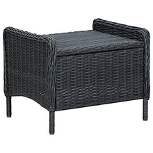 QINXIXINAIXI Reclining Patio Chair with Footstool Poly Rattan Dark Gray,Patio Dining Chairs,Garden Seat,Outdoor Chair for Outdoor Relaxation