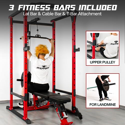 Mappding Power Cage Multi-Functional Power Rack Q2 Red