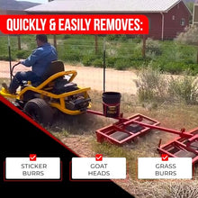 Sticker Burr Roller X-Large Pull-Behind Remover Yard Tool – USA Made, Large Burr Remover Tool for Fast & Efficient Burr Removal - Patented Goat Head Roller and Picker - 36" Wide Maximum Coverage