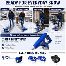Electric Snow Shovel, Cordless Snow Removal Tool with Battery