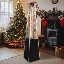48,000 BTU Outdoor Patio Heater – 360° All-Round Heat, Triple Safety Protection, Detachable Wheels & Protective Cover | Propane Pyramid Heater for Commercial/Residential Patio, Garden, Poolside