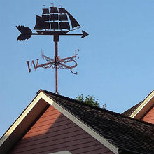 Metal Sailboat Weathervane Outdoor Measuring Tool Iron Weather Vane Garden Weathercock Stainless Steel Wind Direction Indicator Durable Wind Vane Garden Courtyard Decoration Sailboat (Sailboat)