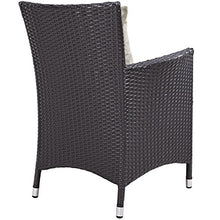 Modway Convene 9-pc Outdoor Patio Dining Set with Washable Cushion Covers Espresso Beige