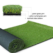 Griclner 0.8inch Synthetic Artificial Grass Turf with Drainage Holes 13FTx82FT