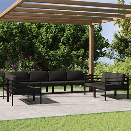 QINXIXINAIXI Garden Lounge Set Anthracite Chic Outdoor Furnishings Patio Furniture Poolside