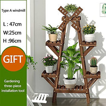 ZHOUYANB Plant Standplant Shelf Vintage Wooden Stand Balcony Flower Pot Ladder Outdoor Garden Planter Indoor Plants Pots Home Storage Decor Rack