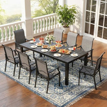 DWVO Patio Dining Chairs Set of 8, Outdoor Dining Chairs with High Back, Quick Dry Textilene Fabric, E-Coated Metal Frame, All Weather Patio Chairs for Backyard, Deck, Lawn, Garden, Grey