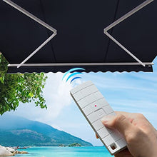 Diensweek Patio Awning Retractable 15'x10', Fully Assembled Motorized Electric Commercial Grade - Quality 100% Dope-dyed Acrylic Window Door Sunshade Shelter - Deck Canopy Balcony (15'x10', Navy Blue)