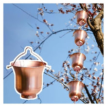 XHsghSEG rain Chain, Copper Tea Cup 5 Cups/M Adjustable Length Multiple Sizes(1.5 m (4.9ft))