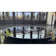 27.56 Inch Outdoor Landscape Fountain, Zen Inspired Simplicity Courtyard Fountain, Mirror Like Water Flow Effect, for Courtyards-M