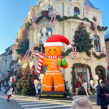 Wellcomer 20Ft Giant Christmas Inflatable Gingerbread Man with Powerful Blower, Blow Up Holiday Decoration for Outdoor Yard Lawn Christmas Party (Without LED Lights)