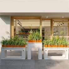 YUHUAWF Garden Bench Landscape Flower Bed Splicable Outdoor Planter Box Planter Box with Bench