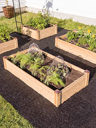 Gardener's Supply Company | Copper Cap All-Natural Cedar Raised Bed, 3' x 6' Outdoor Raised Garden Bed for Vegetables, Flowers, Herbs
