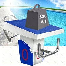 DUXMM Non‑Slip Diving Platform Load 330lbs, Swimming Pool Diving Board with Stainless Steel Base, Skid Resistants Rubber Surface & Handle, for Competition Training, Indoor Outdoor Pools