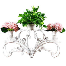 MIIKHI Multiple Plant Stand Flower Rack Nordic Wrought Iron Flower Stand Balcony Living Room Multi-Story Indoor Creative Fashion Flower Stand White Flower Stand Plant Display R