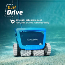 Dolphin (Upgraded 2026) Nautilus Titan Wi-Fi Automatic Robotic Pool Vacuum Cleaner Waterline Scrubbing, Multi-Layer Filtration, Ideal for Inground Pool up to 50 FT in Length
