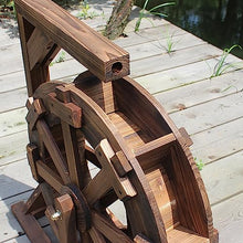 Water Wheel Fountain,Garden Water Fountain,Fountain Feng Shui Wheels Yard Decorative Outdoor,Vintage Rustic Ornamental Pond,Decorative Outdoor Indoor Balcony for Garden,Patio Backyard,Porch,Yard (Siz