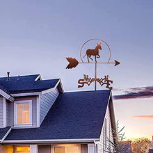 Donkey Roofs Weathervane Iron Art Decor, Creative Animal Wind Vane Wind Direction Indicator for Outdoor Yard Lawns Gardens Backyards Sheds Ornament Measuring Tool