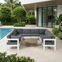 Outdoor Escape Gray Fabric Outdoor Patio Modular Sectional, Weather-Resistant Upholstery, Cushioned Seating, Durable Frame for Garden Outdoor Living