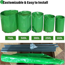 RKUVPAE Rain Barrels 100 160 200 500 1000 Gallon, Rainwater Collection Barrel for Garden Farm Watering, Foldable Storage Tank Bag Bladder, Green (Size:0.6x0.88 m/250 L/66 Gallon)