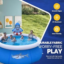 BMWJYLPM Inflatable Swimming Pool, Swimming Pool with Sprinkler System, Outdoor Circular Swimming Pool for Backyard and Garden(Blue,118.11inx29.92in)