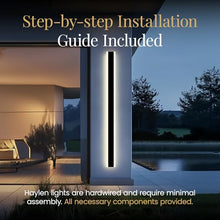 MOD LIGHTING Haylen Wired LED Outdoor Wall Light (1-Pack), 94" Water Resistant Outdoor LED Sconce, Remote Dimming Modern Wall Sconces for Patio, Garage, Black