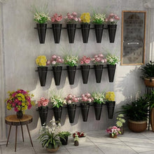 Plastic Flower Display Stand Wall Mounted Decorative Plant Holder Florist Bouquet Shelf For Fresh Flower Shop Floral Container Plant Stand For Indoor Outdoor Flower Pot Holder Rack With Bask