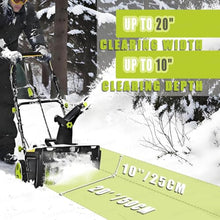 Electric Snow Blower Cordless,Lithium Battery Snow Blower 4Batteries