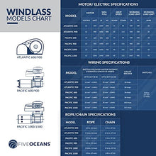 Five Oceans Horizontal Windlass Kit 600W 12V DC with Rope & Chain Silver