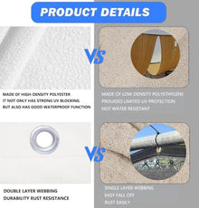 UERRYRS Outdoor Sun Shade Sail 18.3x30 FT Waterproof Canopy Pergola Shade Cover 95% UV Block Rectangle Sunscreen Awning Canopy with Grommets for Patio Garden Backyard White