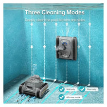 Robotic Pool Vacuum for Inground Pools: Cordless Robot Cleaners 180W Suction Auto Vacuums Wall