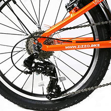 ZiZZO Via 20" Folding Bike Lightweight Aluminum Frame Shimano 7-Speed Metallic Orange