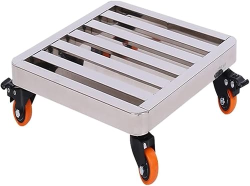 SHAOMABA Metal Plant Caddy with Wheels Large Plant Cart Dolly with Casters for Flower Pot Garden Pot Mover(50cm)