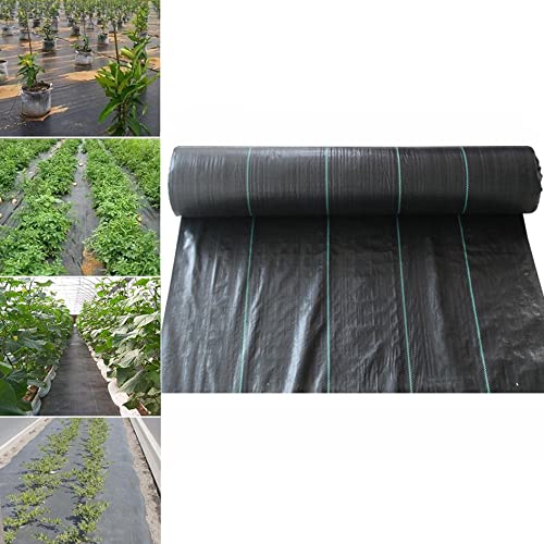 YYHJ Ground Cover Weed Barrier Control Membrane,Landscape Fabric Heavy-Duty,Gardening Mat 90gsm,Woven UV Stabilised,for Garden,Courtyards,Landscaping and Planting Bedsand (Battery *1 : 4X100m)