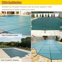 HDYZJQ Pool Cover Winter Above Ground, Rectangle Green Swimming Pool Tarp/Heavy Duty Safety Mesh, Extra Large, Waterproof with Anchor and Springs(Square,Dia 9m(29.5ft))