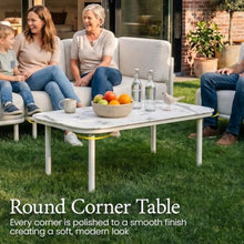 LayinSun 11 Pieces Patio Furniture Set with Fire Pit Table