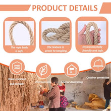 Pithsdp Jute Hemp Rope Net, Heavy Duty Natural Climbing Safety Rope Netting, Garden Balcony Stairs Fence Playground Protection Net Indoor and Outdoor Decor Rope Net(Size:3x9,Color:Hemp)